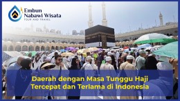 Daerah dengan Masa Tunggu Haji Tercepat dan Terlama di Indonesia